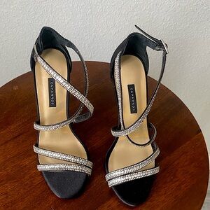 Black and rhinestone